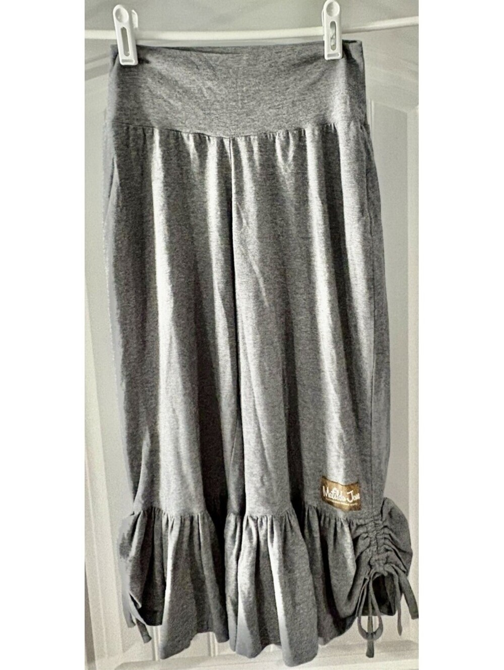 Matilda Jane Sofia Pant Ruffle Hem Girl’s XS Gray Rushed Ruffle String